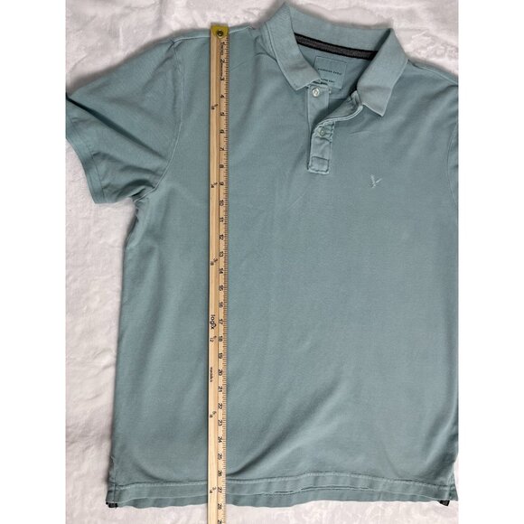 American Eagle Polo Shirt Mens Large Green Casual Short Sleeve Adult - Picture 4 of 8